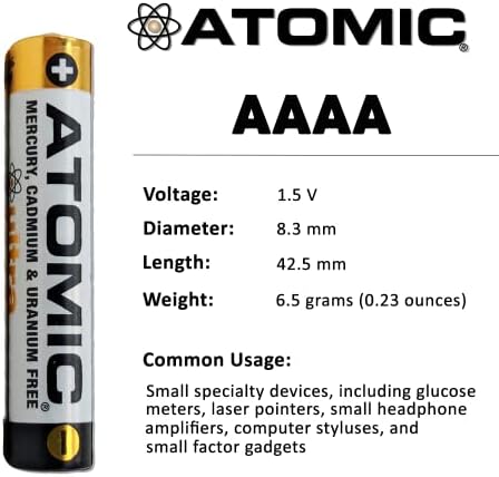 Atomic AAAA 1.5V Ultra Alcalino Baterias LR8D425 AM6 LR61 E96 MN2500