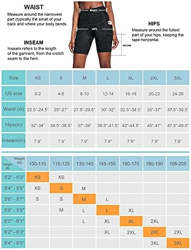 Baleaf Women's 8 / 7/ 5 High Caist Biker Shorts Yoga Running Volleyball Workout Gym com bolsos para o verão