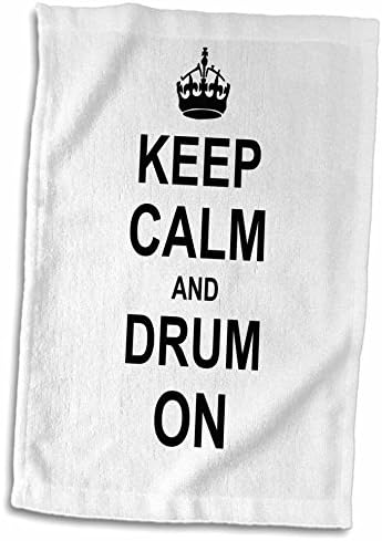 3d rosa mantenha calma Carry On Drumming-gift para os músicos percussionistas do baterista divertido humor engraçado, 15 x 22, multicolor