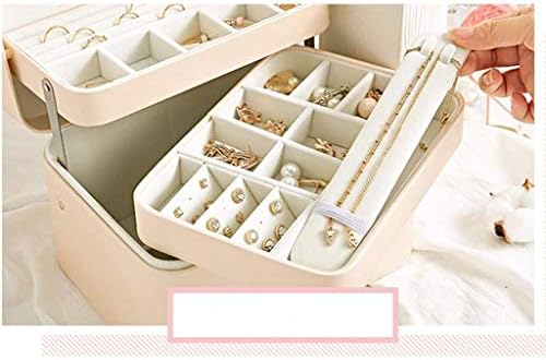 Nana Wyemg Jewelry Box - Caixa de jóias femininas Brincos de jóias para joalheria doméstica de grande capacidade Caixa de armazenamento