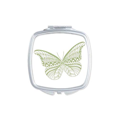 Green Butterfly Kite Art Deco Presente Moda Espelho Portátil Compact Pocket Maquia
