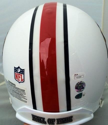 Brett Favre assinou o Hall da Fama de em tamanho real proline capacete autêntico JSA - Capacetes NFL autografados