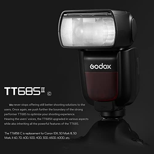 Godox thinklite tt685iic ttl na câmera Speedlight 2.4g wirels x sistema flash gn60 alta velocidade 1/8000s substituição para canon