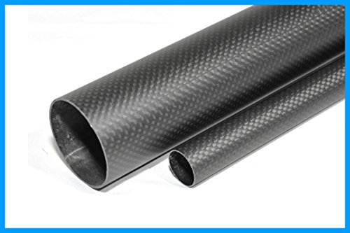 ABESTER 2PCS ID do tubo de asa de fibra de carbono 8mm x od 10mm x 1000mm 3k rolo de superfície fosco embrulhado