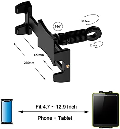 Hikatab iPad Mic Stand Stand, porta -tablet para suporte de microfone, montagem de tablet/telefone para carro, esteira