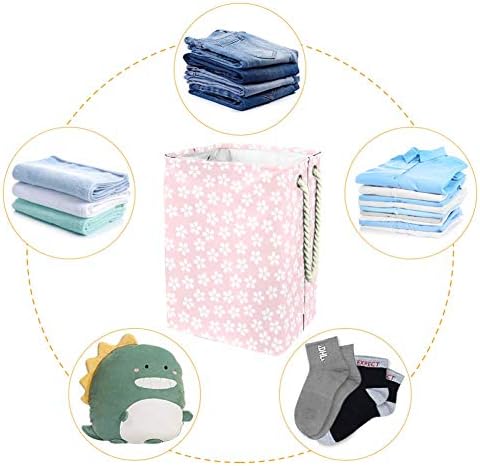 Padrão de flor de cerejeira Indomer 300d Oxford PVC Roupas impermeáveis ​​cestas de lavanderia grande para cobertores Toys de roupas