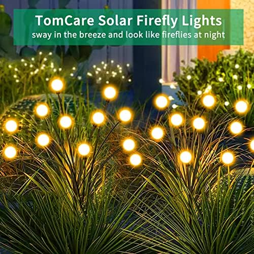 TomCare Solar Lights Outdoor Atualizados 11 luzes solares solares LED com 2 modos que balançam luzes solares solares Luzes solares