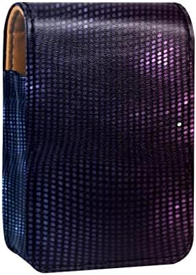 Caixa de batom de Guerotkr, organizador de batom de Blus de couro com espelho, Mini Lipstick Surfol, Padrão de textura abstrato