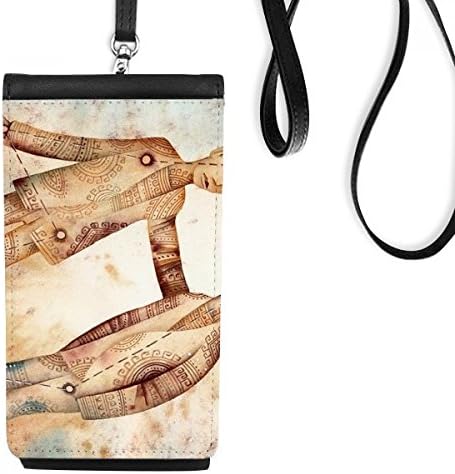Maio de junho Geni Constellation Zodiac Phone Wallet bolsa pendurada bolsa móvel bolso preto