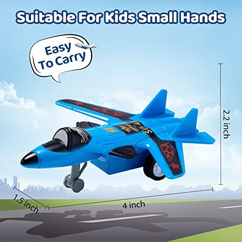 Joyin 16 PCs puxam brinquedos de avião para trás, jogadas de avião para meninos, aeronaves incluindo brinquedos de helicóptero,