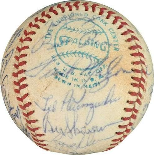 Joe DiMaggio 1976 Old Timers Multi Signed Game Usado American League Baseball PSA - MLB Game Usado Baseballs
