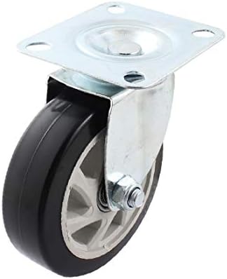 X-dree 5 x 1,2 roda plástica rolamento de esferas de placa superior lançador industrial (5 '' x 1,2 '' Ruota em plástico,