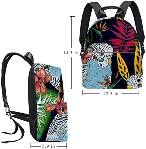 Mochila de viagem VBFOFBV para mulheres, caminhada de mochila ao ar livre esportes rucksack Casual Daypack, Tropical Jungle Parrot Flores