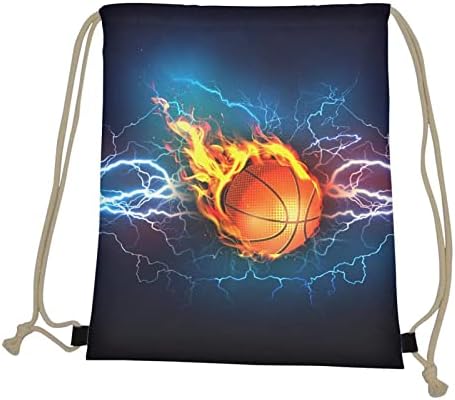 Showudesigns Basketball Sacos de cordão de gináxia Mochila para caminhar para passear Fitness Sport Nating PE Bag Lightweight Gym Bag Gifts