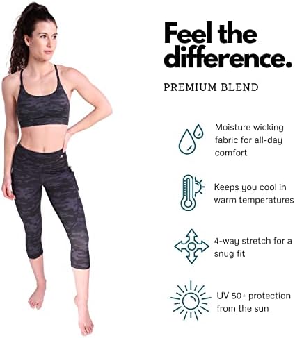 Compressão compressão capri leggings para mulheres - ioga capris, calças justas, calças de ginástica