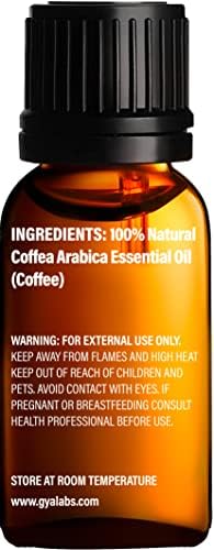 Óleo de café para crescimento de cabelo e óleo essencial de lavanda para conjunto de difusores - de óleos essenciais de grau terapêutico puro Conjunto - 2x10ml - Gya Labs