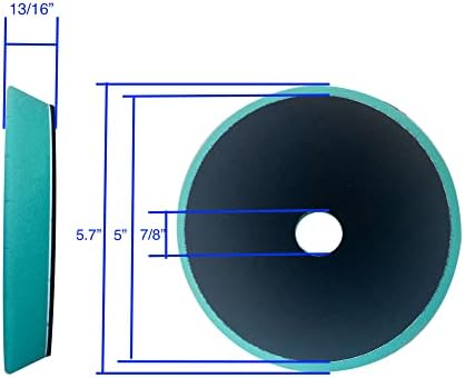 Buffing almofada de 5 ”/6, kit de almofada de polimento verde, amarelo e azul