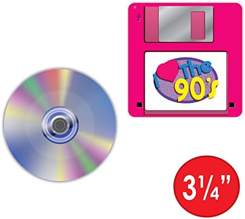 Beistle 24 peças CD de tema retro de 1990 e montanhas -russas de bebidas de disco de disco para voltar aos suprimentos de decoração de festas dos anos 90