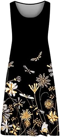 JXQCWY Ruffle Flowy Swing Tunic Dress for Women Summer Summer Sleesess V Neck Pished Sundress Boho Print Dresses Party