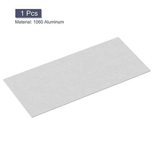 Folha de alumínio UXCELL 6061, 300 mm x 150 mm de alumínio retângulo de 3 mm de metal plano com filme protetor