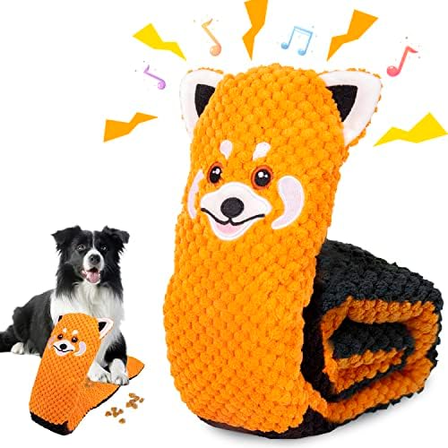 Brinquedos de enriquecimento de cães de Mollsa, brinquedos de animais de pelúcia de panda vermelha para quebra