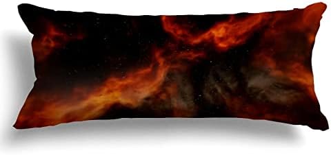 UTF4C Stars Planet Galaxy Body Pillow Capa algodão 20 x 54 adultos macios com travesseiro de zíper lavável travesseiro de