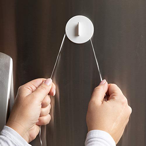 Qdos adesivo geladeira/freezer bloqueio - operação fácil de uma mão - design patenteado Zeropinch - bloqueio de geladeira moderno exclusivo - a prova de bebê não precisa ser feia | Branco
