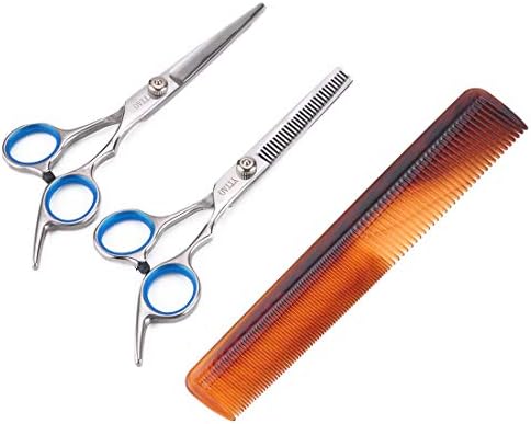 Tesouras profissionais de corte de cabelo YTTAO Conjunto de texturização de desbaste, tamanho 6 polegadas, com pente de cabelo