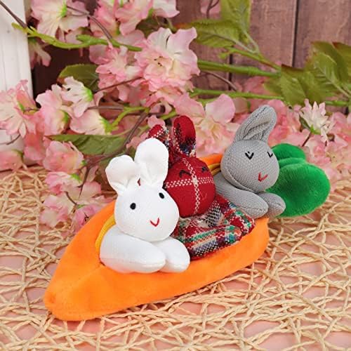 Conjunto simples de Dimple UNZIP O brinquedo da boneca de coelho: 3 coelhos em cenoura Fidgets
