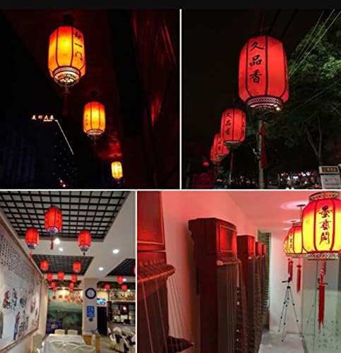 Lanterna suspensa de estilo chinês tradicional, imitação ao ar livre Decoração de suspensão de lanterna clássica, C, C