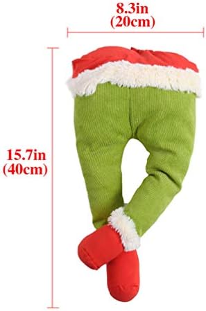 Garland verde de curas verde Santaur Ornament Elf Pernas para decorações de Natal Decoração de férias de elfo de Natal