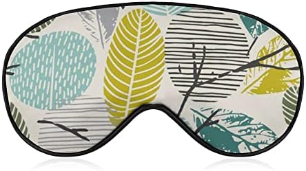 Abstract Art Art Tropical Folhas Máscara do sono Máscara ocular portátil suave com alça ajustável para homens mulheres