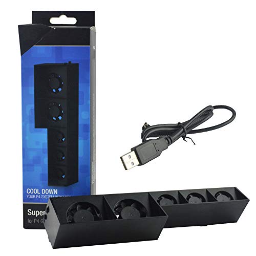 LINKSHARE PS4 REFRIGEM FERRO, USB RESIDER EXTERNO 5 TURBO TURBO TEMPERATURA FArs de resfriamento para Sony PlayStation 4