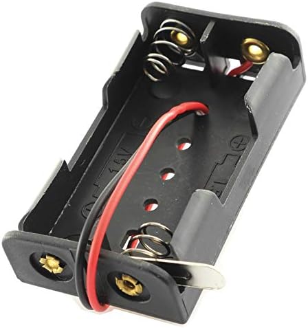 Caixa da bateria DGZZI 4pcs 2x1.5V AA Caixa de armazenamento de suporte de bateria de plástico preto com clipe de mola
