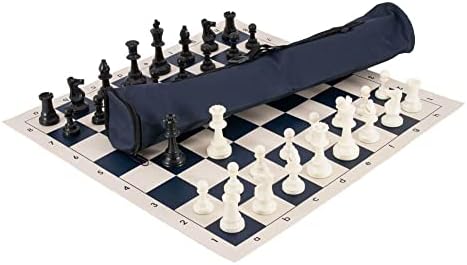 O maior conjunto de xadrez do mundo - silicone - azul marinho