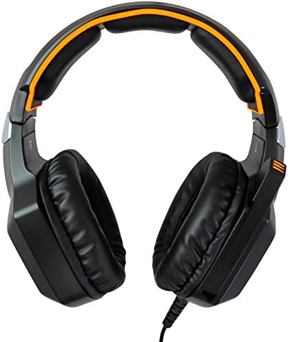 Fone de ouvido Raikken Orange Gaming com microfone USB 3,5 mm para PS4 Xbox e consoles de videogame