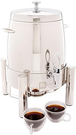 Restaurantware Met Lux 12 litros Chafer de café Urn, 1 dispensador de bebida quente durável - suporte de prato de combustível embutido, para eventos, banquetes, buffets ou festas, urna de água quente em aço inoxidável