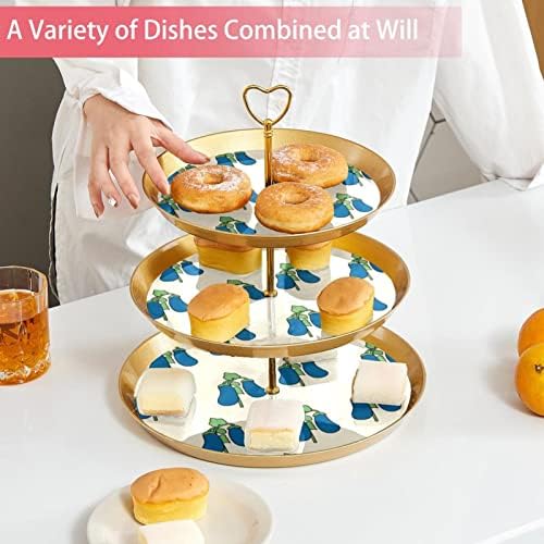 Suporte de cupcakes de três camadas, berinjela em camadas de sobremesa, bolo stand to Tea Party Wedding Baby Shower Buffet Server