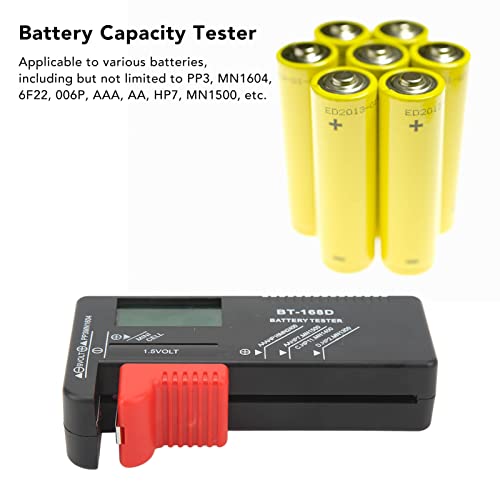 Testador de capacidade de bateria de 2pcs, teste de teste de capacidade de bateria digital medidor de teste para AAA 9V 1.5V