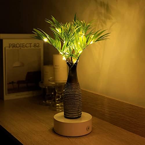 Lâmpada de fada de palmeira de mini simulação adequada para a colocação da barra de mesa pode embelezar e iluminar iluminação quente