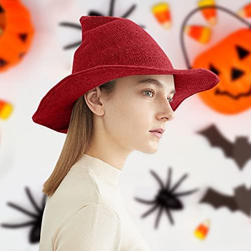Miashui Pack Caps Knit Witcher Halloween Bruxa de bruxa Capéu de chapéu de chapéu