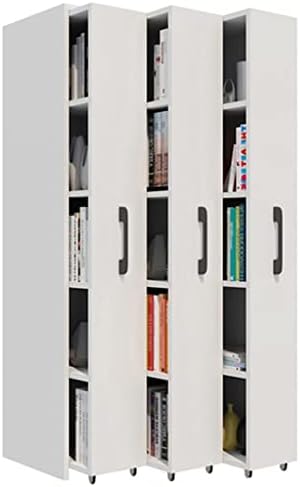 Fifor Removável Flidora estreita estante, 1-4 Drawer lateral Invisible Books com rodas, altura ajustável