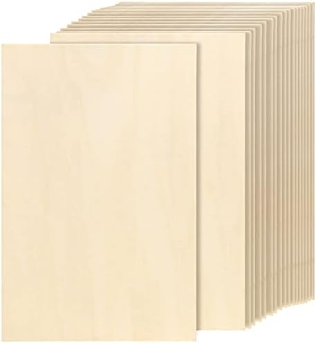 Joikit 60 pacote 1/16 x 4 x 8 polegadas Basswood, inacabado Balsa Natural Wood Sheet tábuas de madeira finas para fabricante