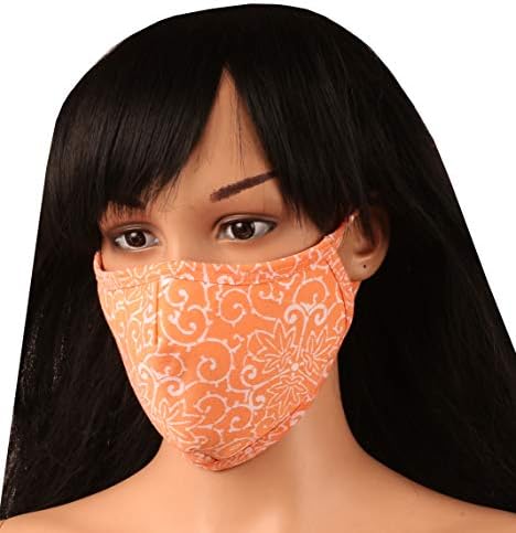 Touchstone Máscara de máscara de malha de algodão macia - tamanho médio de duas camadas laváveis. . Azul-marinho