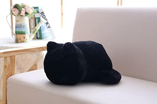 Cato preto de gato de pelúcia de pelúcia de pelúcia de gato criativo formato macio travesseiro brinquedos presentes