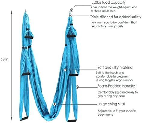 Liruxun Yoga Swing forte Anti-Yoga Hammock/Sling/Ferramenta de Inversão Teto pendurado + tiras de extensão