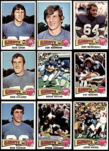 1975 Topps New York Giants Team estabeleceu o New York Giants-FB VG+ Giants-FB