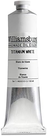 Williamsburg Cores de óleo feitas à mão - Branco de titânio - Tubo de 150 ml