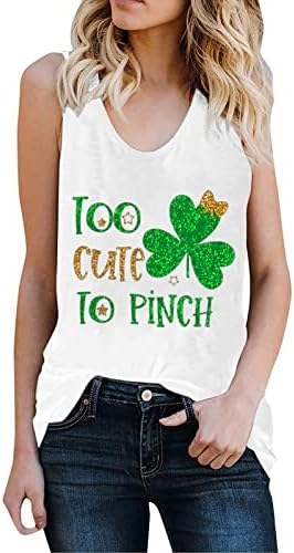 Camisa do dia de St Patricks Mulheres sem mangas Camisetas Crewneck