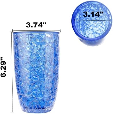 RoJoser 2pc Freeze Beer Pint Glass, Glass de Pint Plástico de parede dupla com gel de gel Chille, aproveite o verão e mantenha